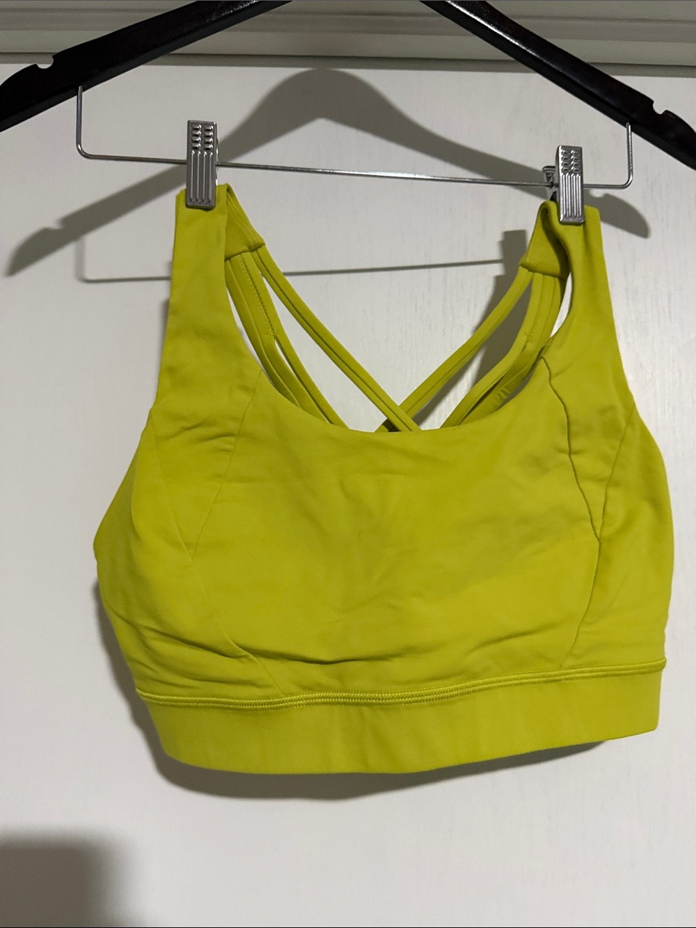 lululemon athletica Lime Yellow Strappy Sports Bra